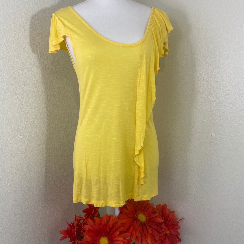 Yellow Ruffle Top